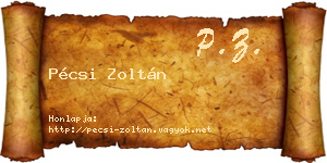 Pécsi Zoltán névjegykártya